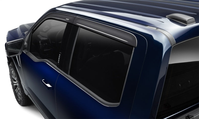 Husky Liners 09-18 Dodge RAM 1500 Quad Cab In-Channel Mount Ventvisor Low Profile (4pc) - Smoke