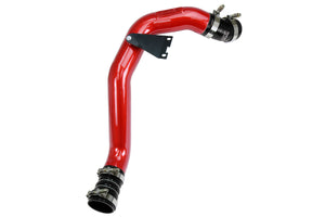 HPS Intercooler Charge Pipe (Hot Side) with Black Boots, Red, 17-173R