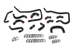 HPS Performance High Temp Reinforced Silicone Ancillary Coolant Hose Kit, Black, 57-1806-BLK