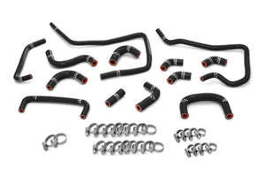 HPS Performance High Temp Reinforced Silicone Ancillary Coolant Hose Kit, Black, 57-1807-BLK