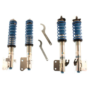 Bilstein B16 (PSS9) suspension kit with adjustable monotube dampers and threaded zinc-coated bodies, designed for ride height and damping control.