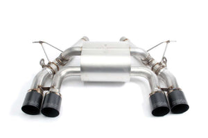 Dinan 15-20 BMW M3/M4 (F80/F82/F83) Free Flow Axleback Exhaust System - Black Tips