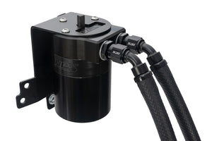 HPS Performance Billet Aluminum Oil Catch Can Kit Black 860-014WB