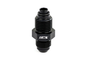 HPS Performance -6 AN to 11/16-18 Male to Inverted Flare Male Power Steering Adapter Aluminum Black