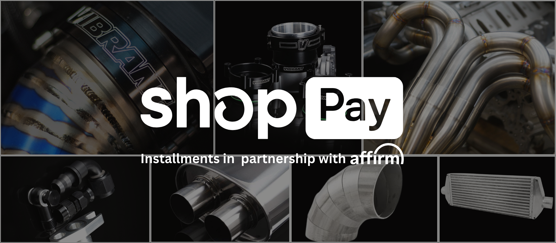 Shop Pay graphic, Speed Tuned Motorsports shop pay, Affirm