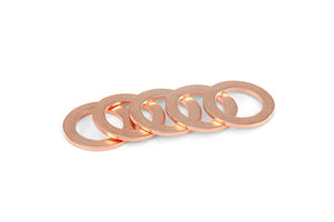 Replacement Copper Washer for HPS Stainless Steel Magnetic Oil Drain Plug Bolt 1/2 x 20TPI - 5pcs Pack
