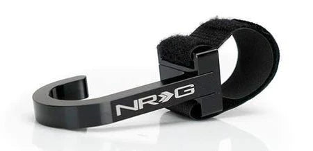 NRG Steering Wheel Hook CNC Aluminum w/ Laser Logo - Black