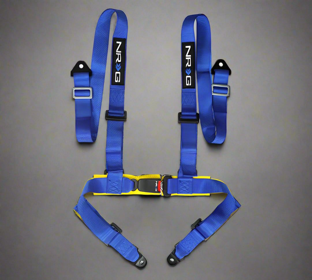 NRG 4pt seat belt, Blue