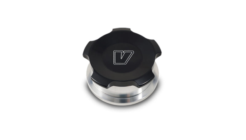 Vibrant 1.5in OD Aluminum Weld Bungs w/ Black Anodized Threaded Cap (incl. O-Ring)