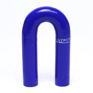 HPS 1 inch ID High Temp 4-ply Reinforced Silicone 180 Degree U Bend Elbow Coupler Hose Blue 25mm ID