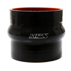 HPS 3.75 inch ID 4 inch Long High Temp 4-ply Reinforced Silicone Hump Coupler Hose Black 95mm ID 102mm Length