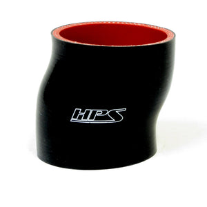 HPS 1-1/2 inch 38mm Silicone Offset Straight Coupler Hose 4 inch Long High Temp 4-ply Reinforced Black