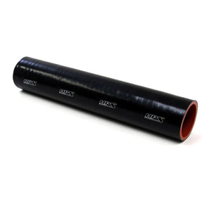 HPS 3-1/8 inch ID 1 Foot Long High Temp 4-ply Reinforced Silicone Coupler Tube Hose Black 80mm ID