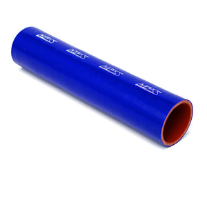 HPS 2.75 inch ID 1 Foot Long High Temp 4-ply Reinforced Silicone Coupler Tube Hose Blue 70mm ID