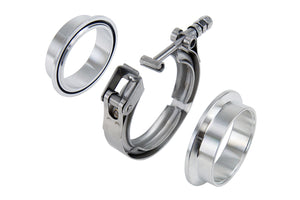 HPS Stainless Steel 4 inch V Band Clamp Kit Aluminum Flanges NBR O-Ring Quick Release
