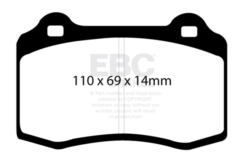 EBC 96-00 Lotus Esprit Turbo 2.0 Turbo GT3 Redstuff Front Brake Pads