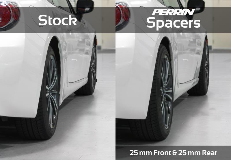 PERRIN 02-14 Subaru WRX / 2004 STI / 13-25 BRZ & Toyota GR86 25mm Wheel Spacers 5x100 56mm CB - Pair