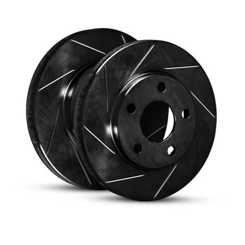 R1 20-22 Subaru Legacy Front Left Slotted Black Brake Rotor