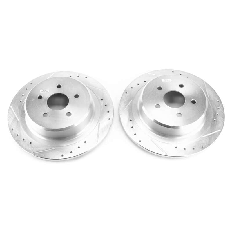 Power Stop Jeep Wrangler BBK Rear Drilled & Slotted Rotor - Pair