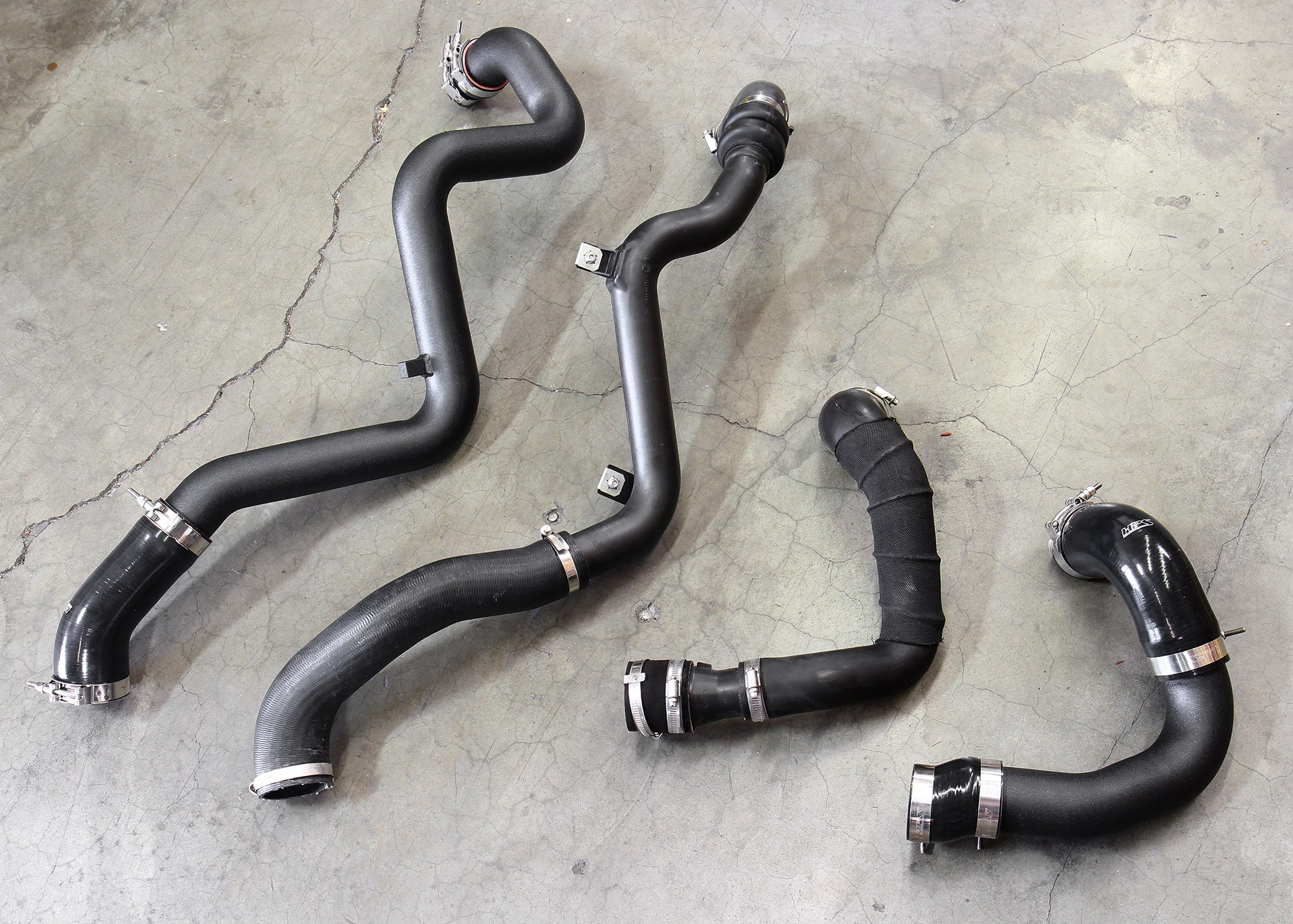 HPS Performance Intercooler Charge Pipe Kit (Cold and Hot Side), Polished, 17-104P