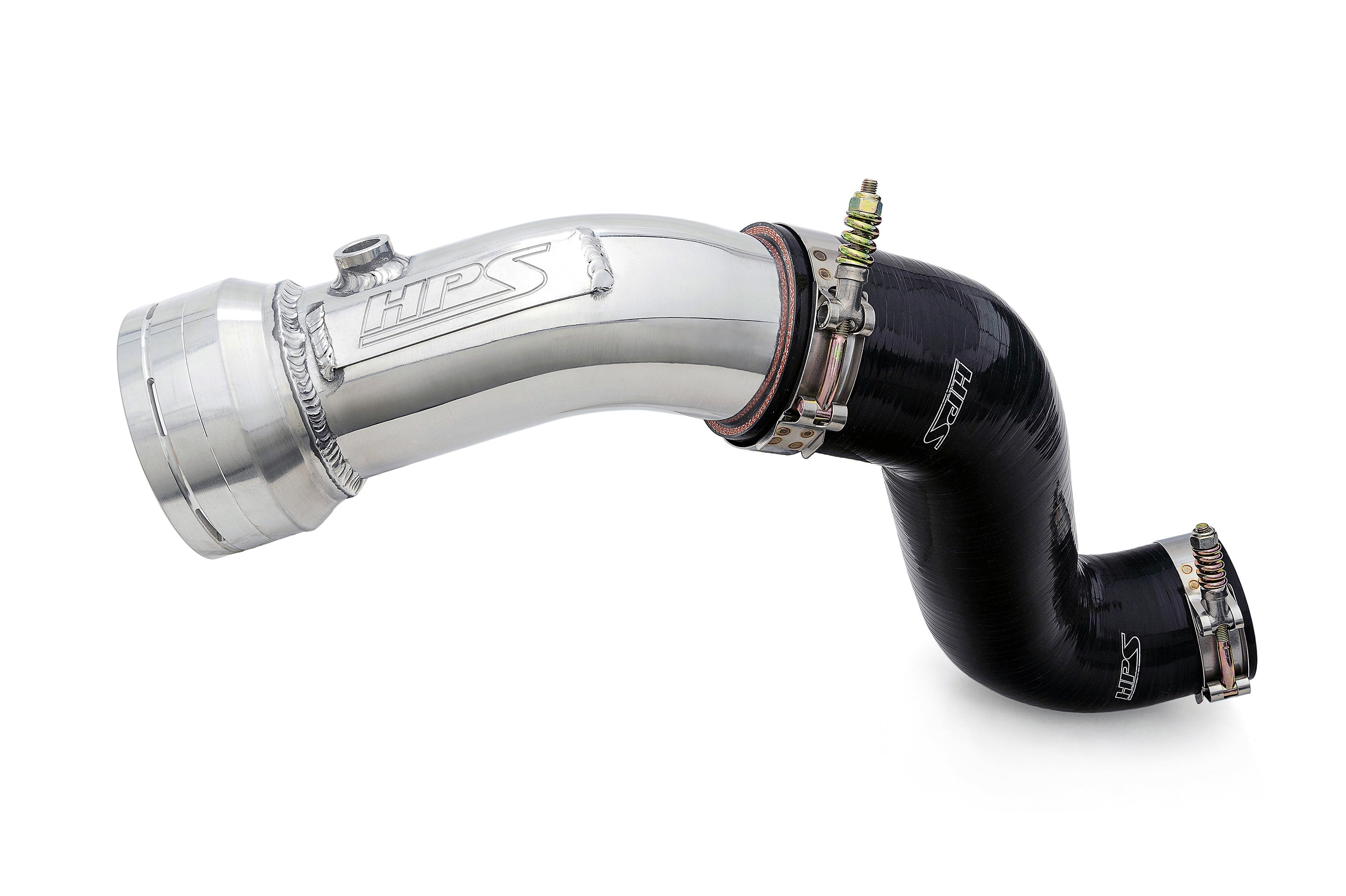 HPS Cold Side Charge Pipe with CAC Hose Intercooler Boot Polished 17-155P