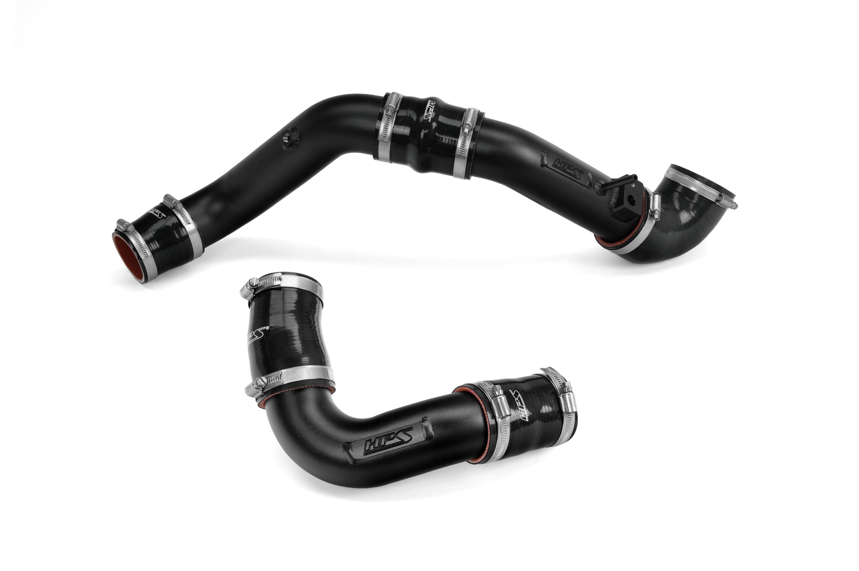 HPS Performance Intercooler Charge Pipe Kit Cold and Hot Side Black 17-156WB