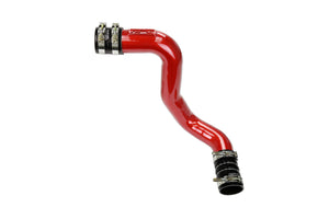 HPS Intercooler Charge Pipe (Cold Side) with Black Boots, Red, 17-174R