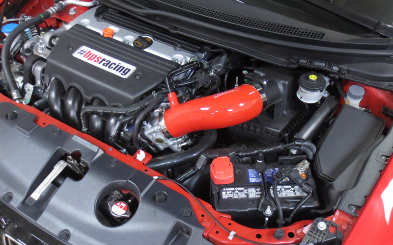 HPS Performance High Temp Reinforced Silicone Air Intake Hose Kit, Red, 17838-RED