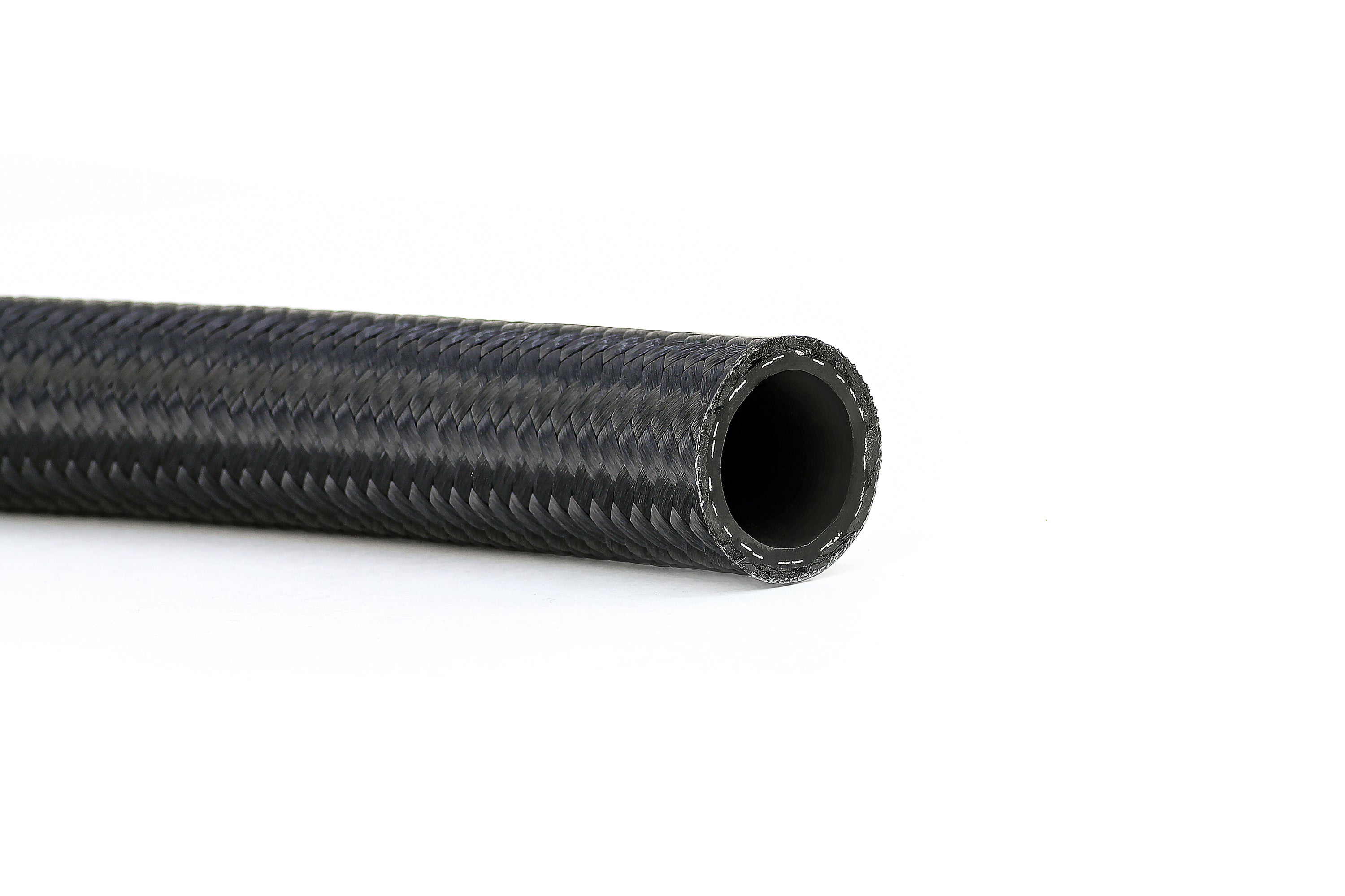 HPS Performance -4 Nylon Stainless Steel Braided Hose, Black