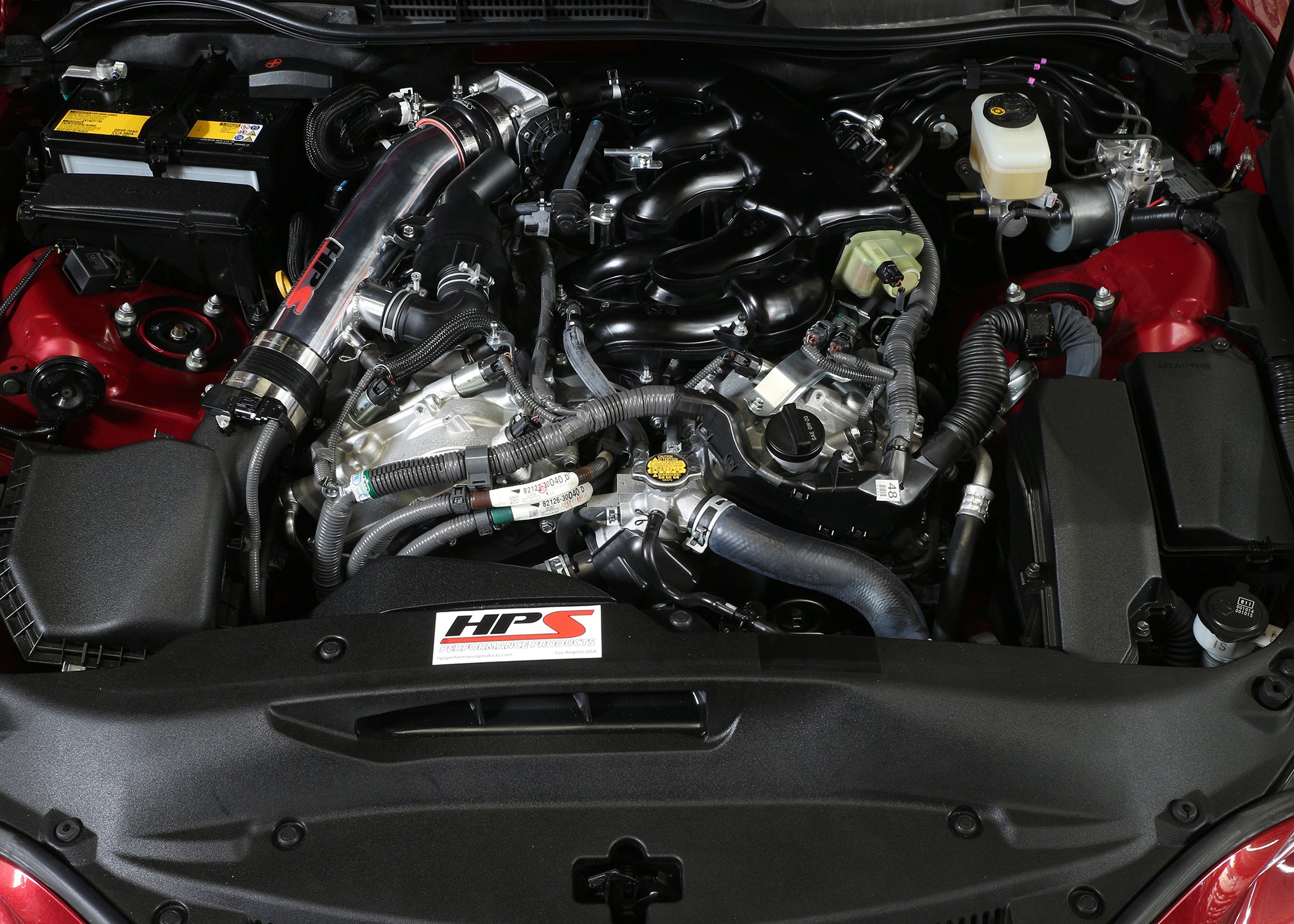 HPS Performance Post MAF Air Intake Aluminum Tube, Black, 27-559WB