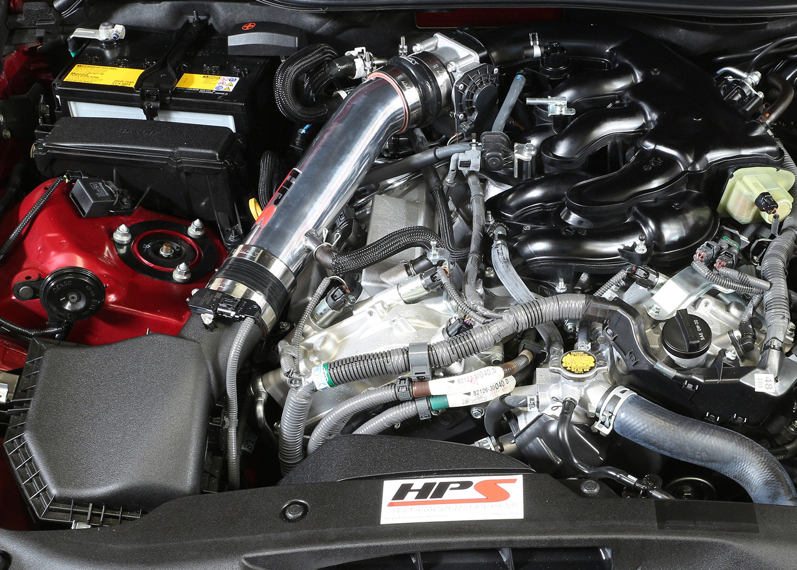 HPS Performance Post MAF Air Intake Aluminum Tube, Black, 27-560WB
