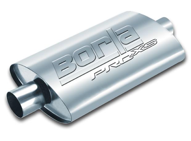 Borla Universal Pro-XS Oval 2in Inlet/Outlet Offset/Offset Notched Muffler