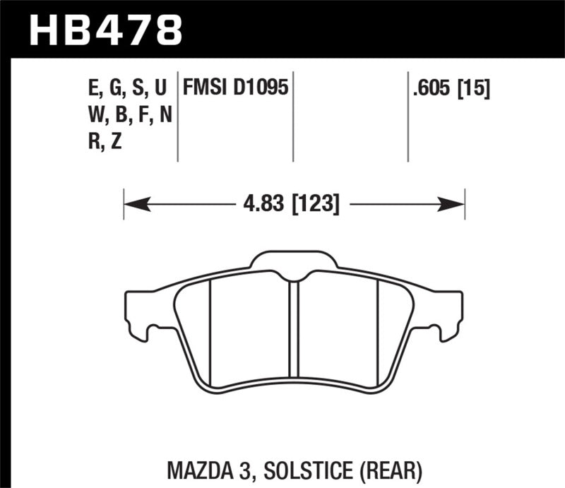 Hawk 13-14 Ford Focus ST / Mazda/ Volvo DTC-30 Race Rear Brake Pads