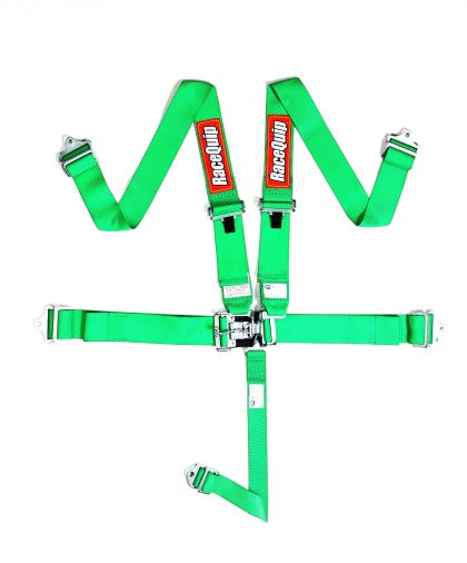 RaceQuip Green L & L 5pt Seat Belt Green