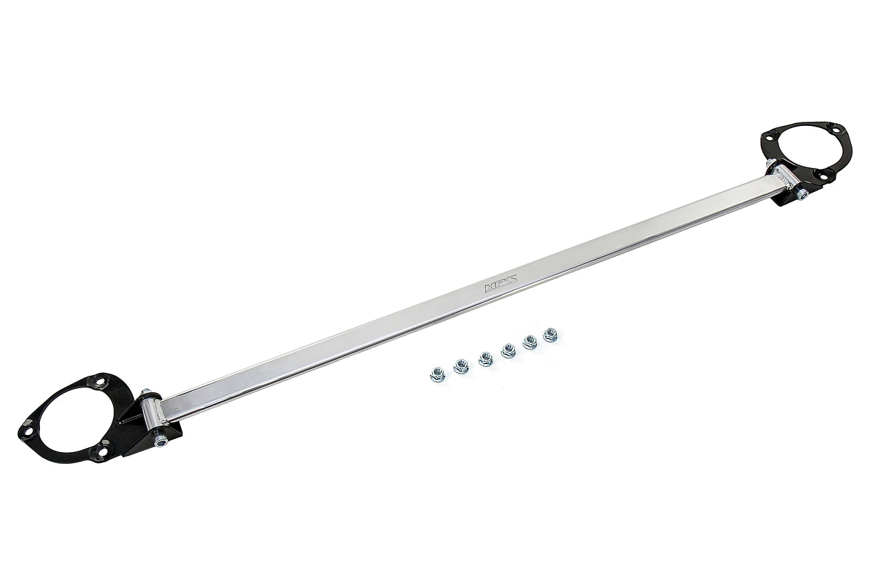 HPS Performance Aluminum Front Strut Tower Brace Bar Polished 42-102P