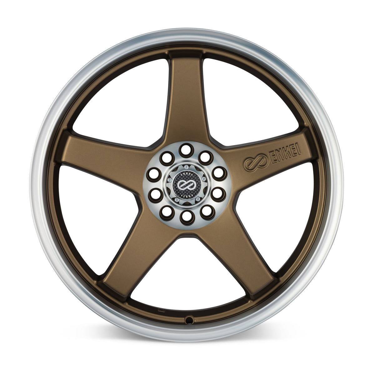 Enkei EV5 18x7.5 5x100/114.3 38mm Offset 72.6 Bolt Diameter Matte Bronze w/ Machined Lip Wheel