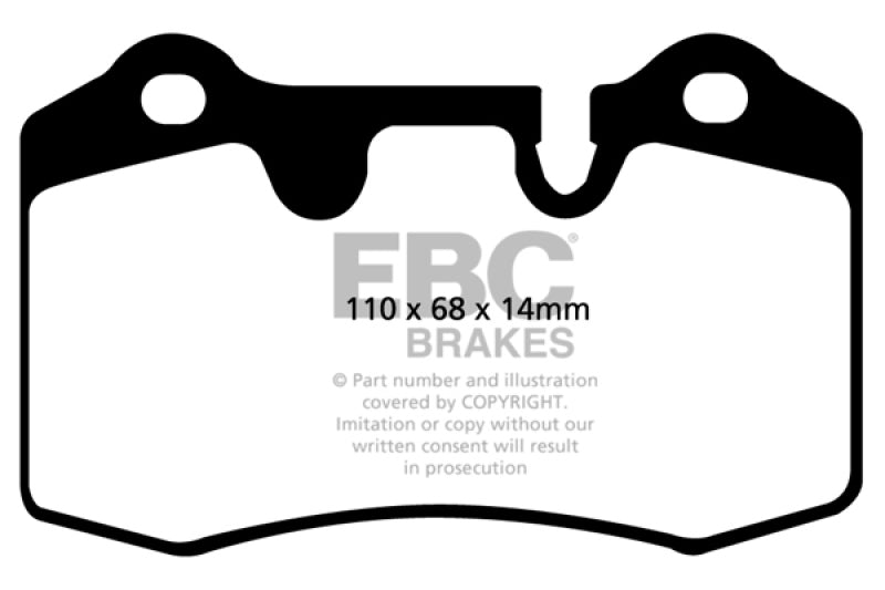 EBC 04-12 Aston Martin DB9 5.9 Redstuff Rear Brake Pads