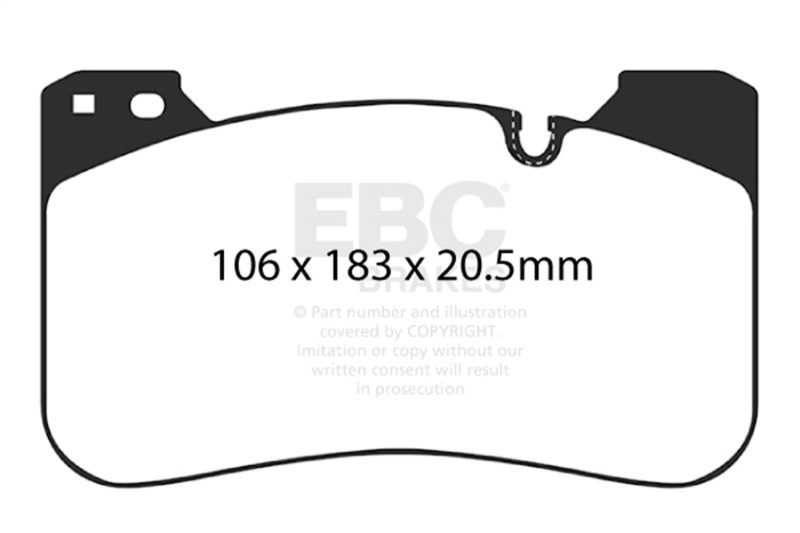 EBC 2018+ BMW M5 4.4TT (F90) Redstuff Front Brake Pads