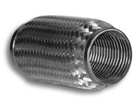 Vibrant SS Flex Coupling with Inner Braid Liner 2in inlet/outlet x 8in flex length