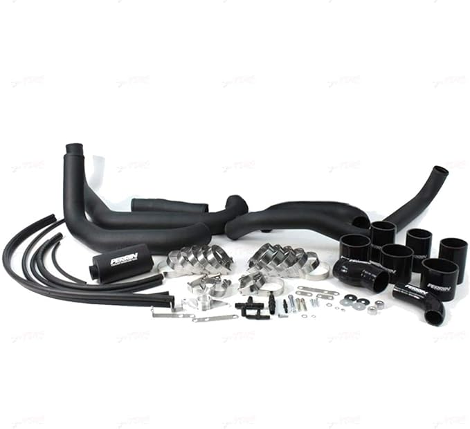 PERRIN 08-14 Subaru WRX Front Mount Intercooler Boost Tubes + Hardware - Black Tubes
