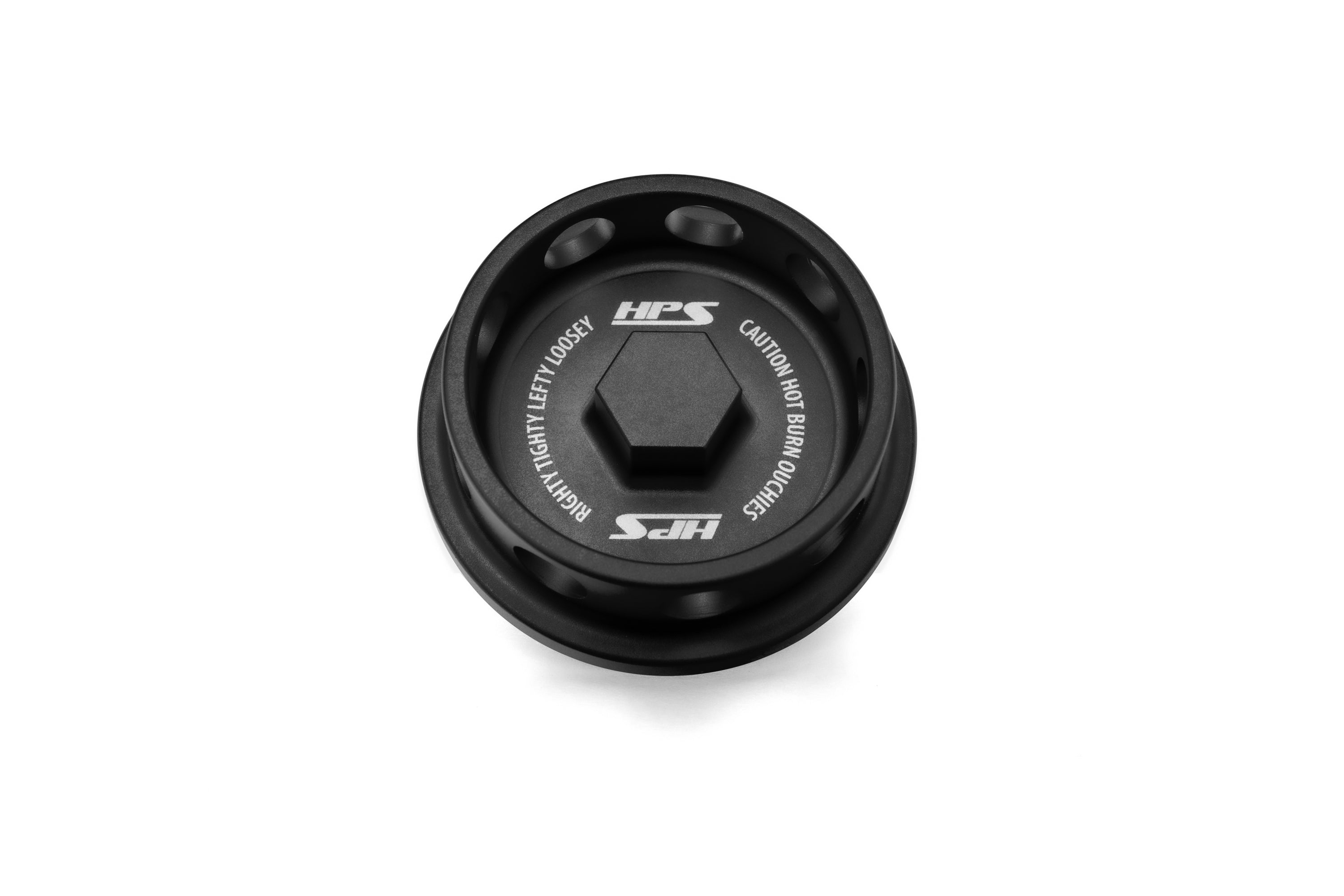 HPS Performance Billet Aluminum Engine Oil Filler Cap, Black, 5269-111WB