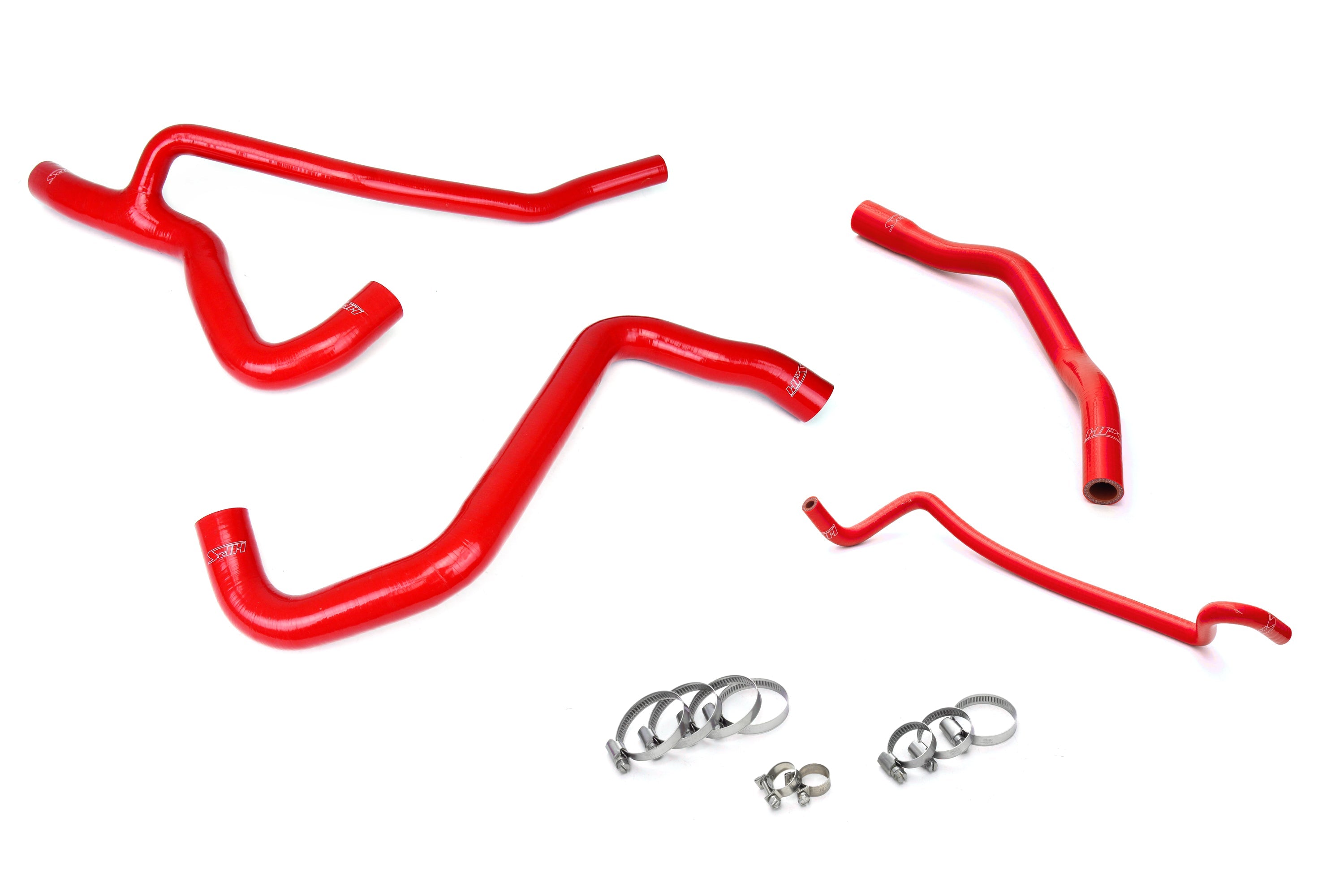 HPS Performance High Temp Reinforced Silicone Radiator Coolant Hose Kit Red 57-1014-RED