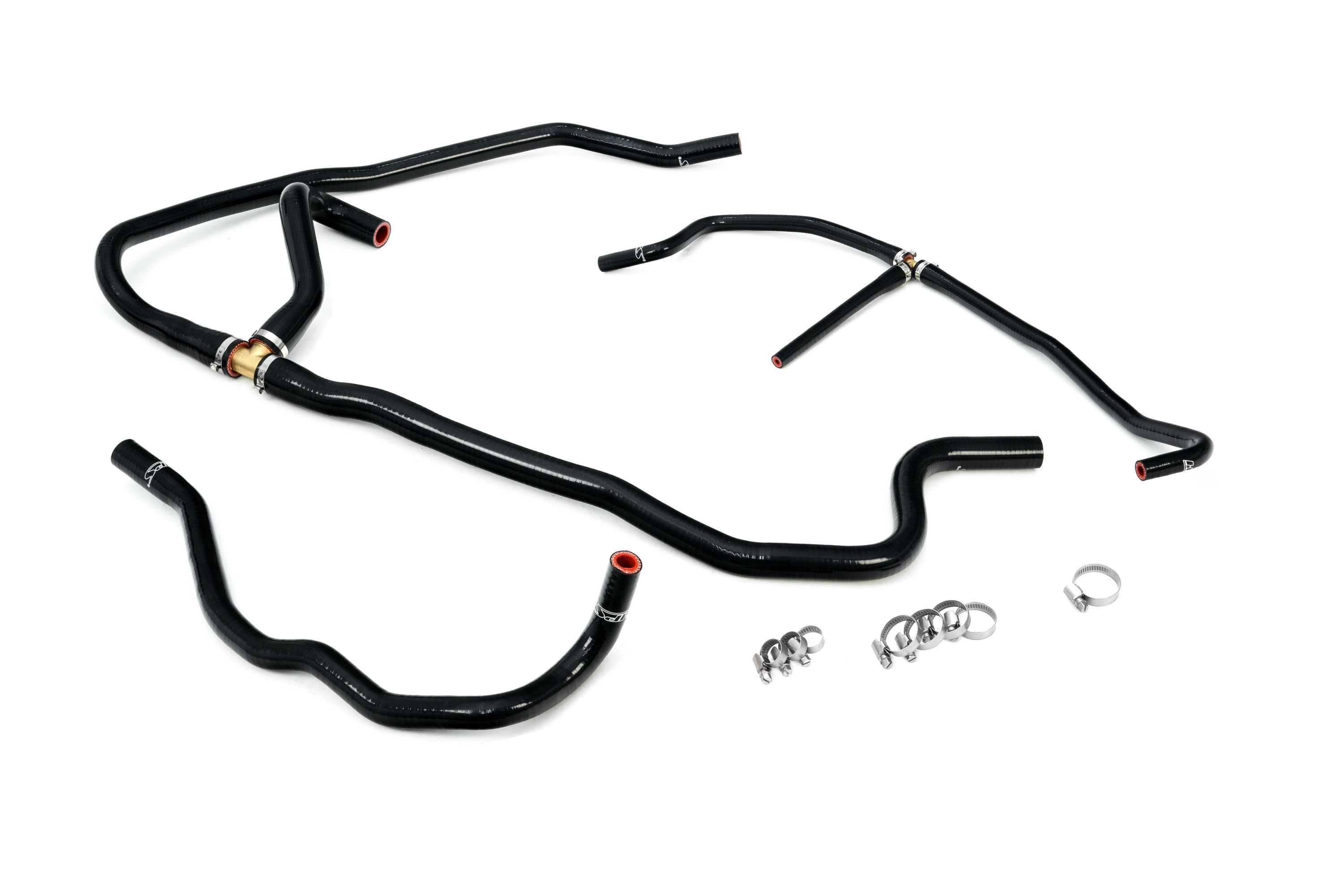 HPS Performance High Temp Reinforced Silicone Heater Coolant Hose Kit Black 57-1277H-BLK