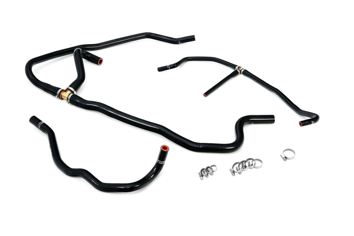 HPS Performance High Temp Reinforced Silicone Heater Coolant Hose Kit Black 57-1277H-BLK