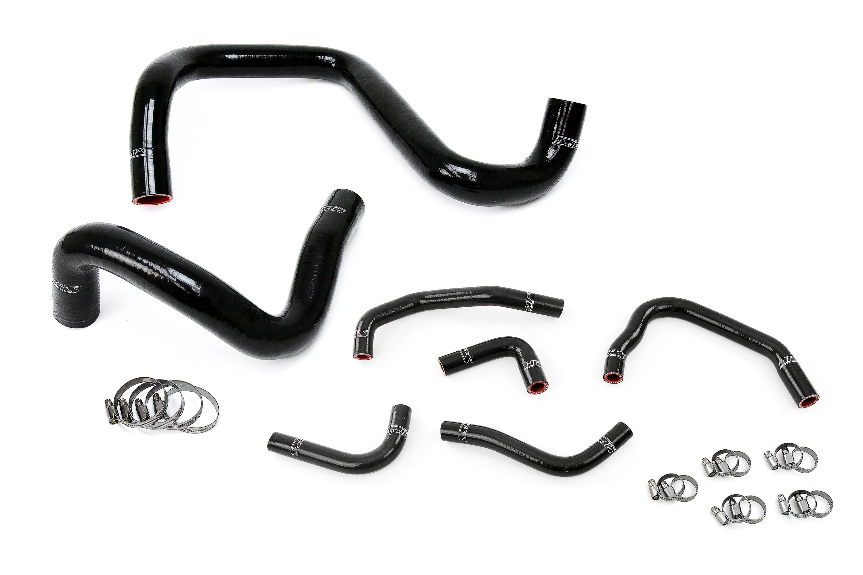 HPS Performance High Temp Reinforced Silicone Radiator and Heater Coolant Hose Kit Black 57-1285-BLK