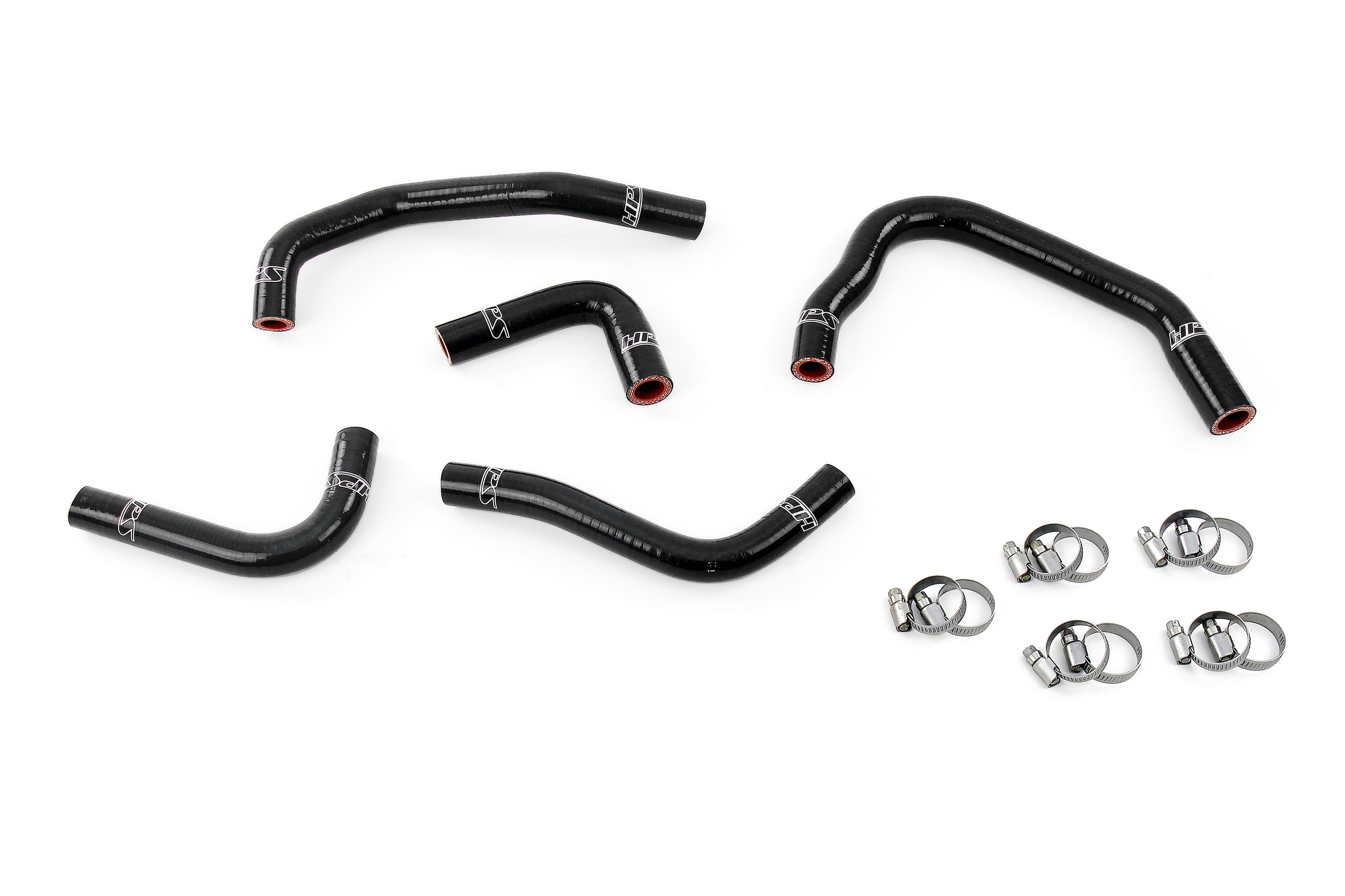 HPS Performance High Temp Reinforced Silicone Heater Coolant Hose Kit Black 57-1285H-BLK