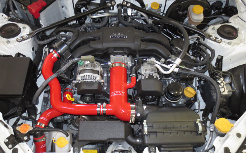 HPS Performance High Temp Reinforced Silicone Air Intake Hose Kit, Red, 57-1293-RED