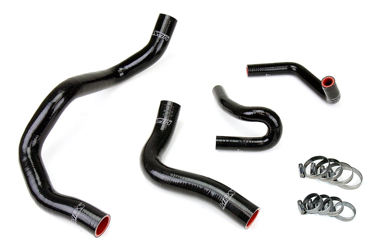 HPS Performance High Temp Reinforced Silicone Radiator and Heater Coolant Hose Kit Black 57-1413-BLK