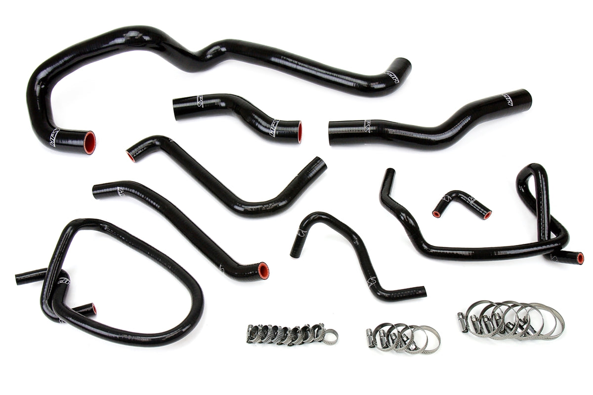 HPS Performance High Temp Reinforced Silicone Radiator Coolant Hose Kit Black 57-1423-BLK