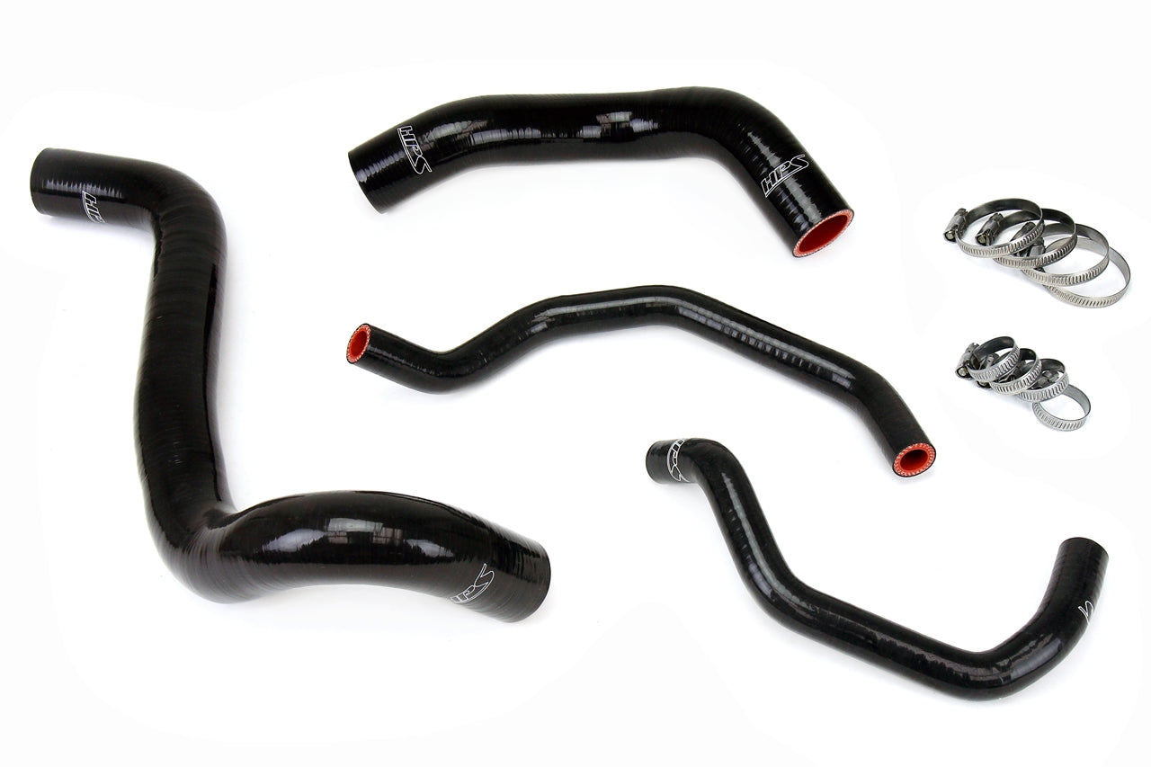 HPS Performance High Temp Reinforced Silicone Radiator and Heater Coolant Hose Kit Black 57-1426-BLK